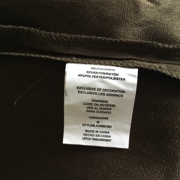 Lk New GIBSON LATIMER olive floral embroidered kimono duster M - Picture 6 of 6